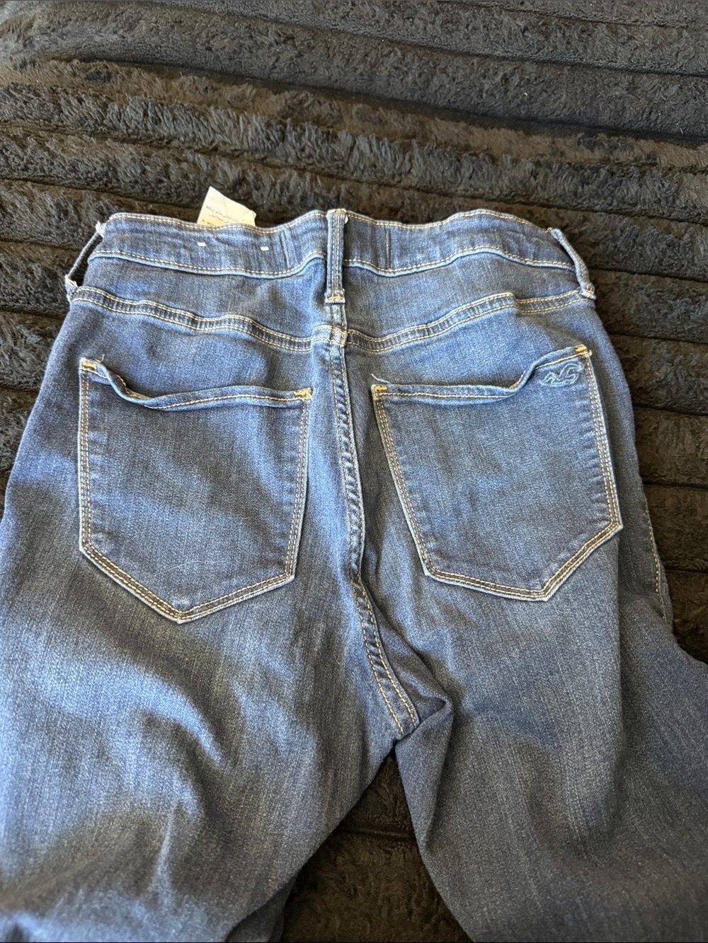 Hollister Women's Skinny Jeans - Dark Blue - Picture 4 of 4